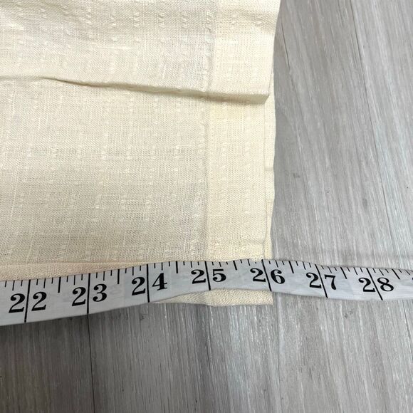 Eileen Fisher Pants Women’s Small Butter Pale Yellow Linen Stripe Textured Slim - Picture 7 of 7